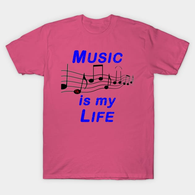 Music Is My Life T-Shirt by gdimido